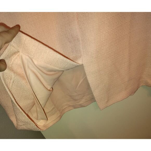 Ellen Tracy Dress 22W Light Pink Embroidered Beaded Zip Up Office Wedding Tea - Picture 6 of 11